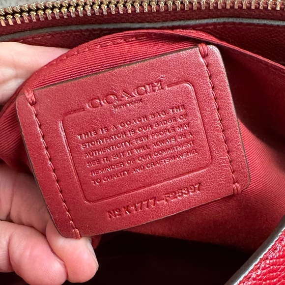 Coach Brooke Carryall Red Crossgrain Leather Shoulder and Crossbody Purse - Picture 7 of 11